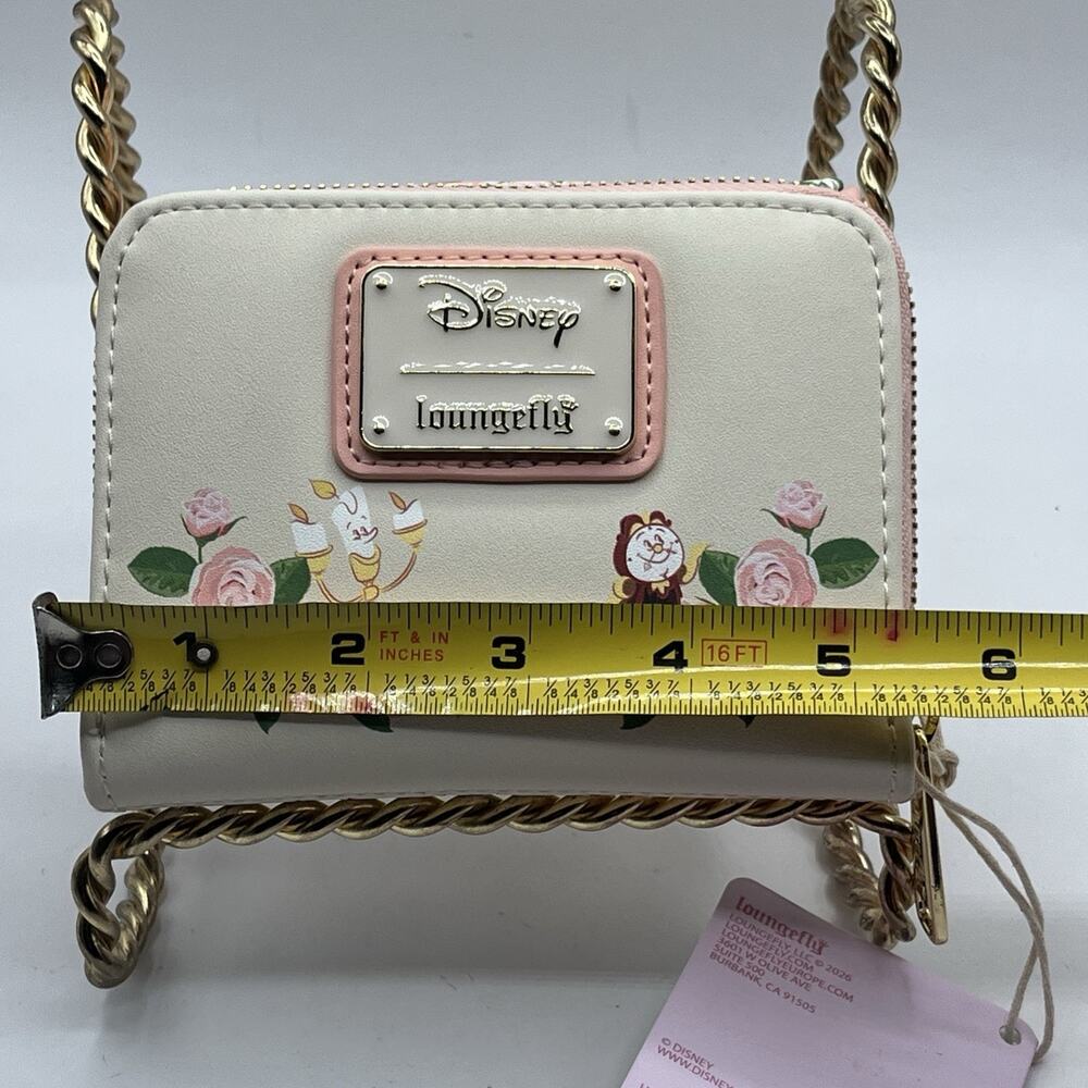 Loungefly Disney Beauty and the Beast Belle Small Zip Around Wallet Beige NWT - Picture 16 of 16